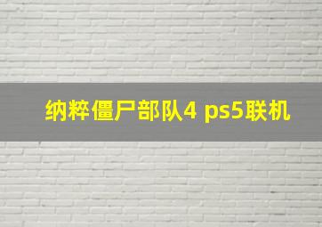 纳粹僵尸部队4 ps5联机